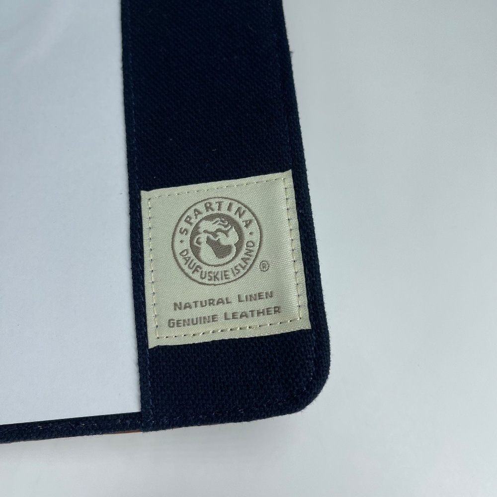 Spartina 449 Natural Linen Genuine Leather Journal - Mary Lavinia Pattern - Picture 6 of 8